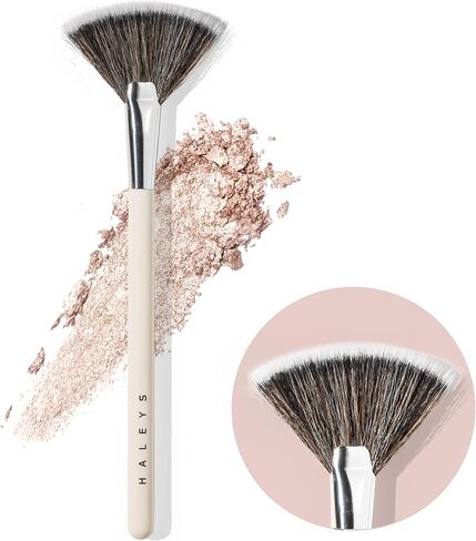 HALEYS Brilliant Powder Brush, Soft, Streak-free, Perfect Blending, Buff, Blurs, Smooths, Control, Precision, Complexion tools, For powder, setting powder, blush, Vegan, Cruelty-free, Sustainable Wood in Saudi Arabia