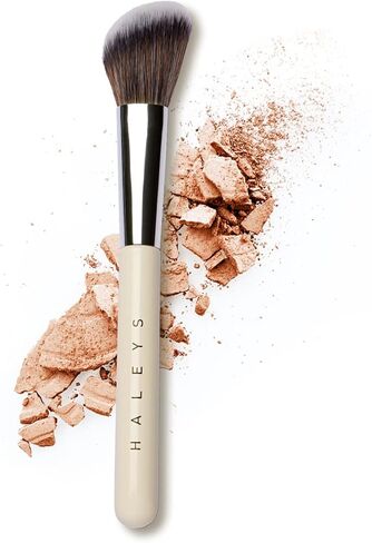 HALEYS Brilliant Powder Brush, Soft, Streak-free, Perfect Blending, Buff, Blurs, Smooths, Control, Precision, Complexion tools, For powder, setting powder, blush, Vegan, Cruelty-free, Sustainable Wood in Saudi Arabia