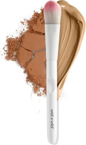 wet n wild Foundation Brush, Makeup Brush for Mineral & Liquid Makeup, Plush Fibers, Ergonomic Handle in Kuwait