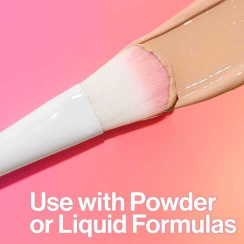 wet n wild Foundation Brush, Makeup Brush for Mineral & Liquid Makeup, Plush Fibers, Ergonomic Handle in Kuwait