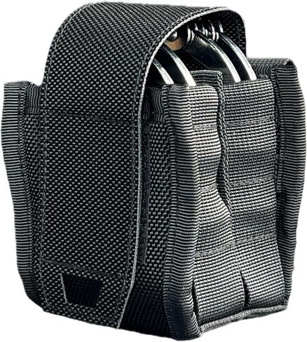 Heavy Duty Molle Handcuff Pouch — Perfect Handcuff Case for Duty Belt or Molle Handcuff Pouch for Vest — Compatible with ASP Handcuffs/Hinged Handcuffs/Chain Handcuffs/Folding Rigid Handcuffs in Kuwait