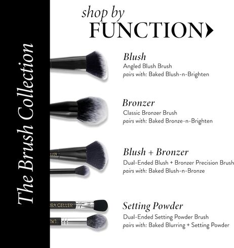 LAURA GELLER NEW YORK Retractable Black Kabuki Brush for Liquid, Cream and Powder Face Makeup With Aluminum Handle in Saudi Arabia