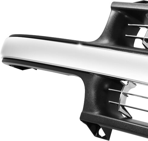 DNA MOTORING OE Style Silver Black Frame Grille Grill w/Badge Slot Compatible with 99-02 Silverado 1500, Chrome, OEM-GR-GM1200424 in Saudi Arabia