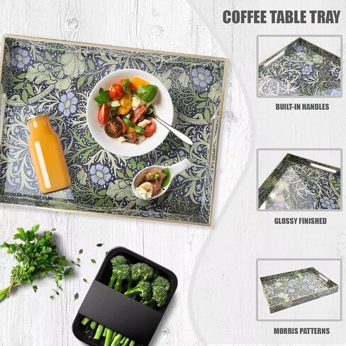 Spsyrine Serving Tray with Handles, Plastic Decorative Tray for Coffee Table, Living Room, Home Decor, Sunflower in Saudi Arabia