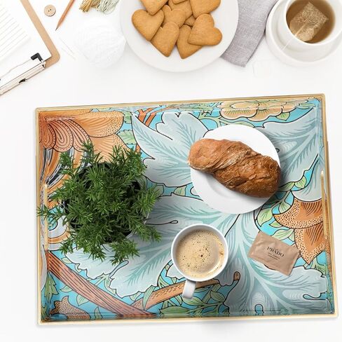Spsyrine Serving Tray with Handles, Plastic Decorative Tray for Coffee Table, Living Room, Home Decor, Sunflower in Saudi Arabia