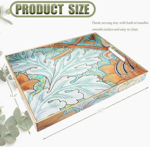 Spsyrine Serving Tray with Handles, Plastic Decorative Tray for Coffee Table, Living Room, Home Decor, Sunflower in Saudi Arabia