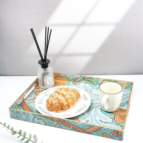 Spsyrine Serving Tray with Handles, Plastic Decorative Tray for Coffee Table, Living Room, Home Decor, Sunflower in Saudi Arabia