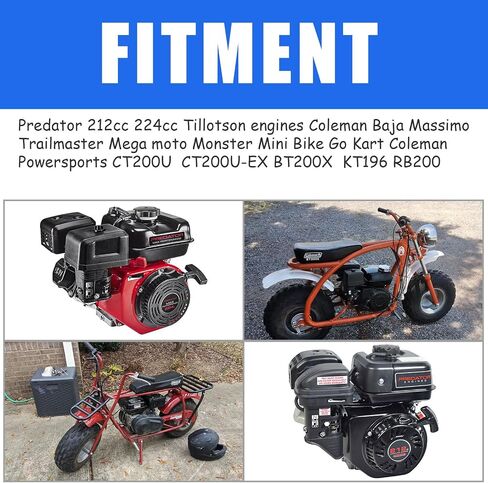 مجموعة تجميع زنبركية للتحكم في الخانق مع ملف إشعال لمحرك بريداتور 212cc 196cc 224cc 6.6 HP Coleman CT200U BT200X RTK200 MB200 KT196 CK196 Mini Bike MB200 GX160 GX200 Baja Warrior Go Kart in Kuwait