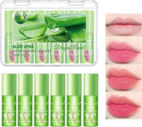 6 Colors Lip Tint Stain Set, Korean Lip Tint Watery Lip Stain Tint Moisturizing Mini Liquid Velvet Matte Lipstick, Multi-use Lip and Cheek Tint, Long lasting Non-Stick Cup Waterproof, Shimmery, Lip Color Makeup in Kuwait