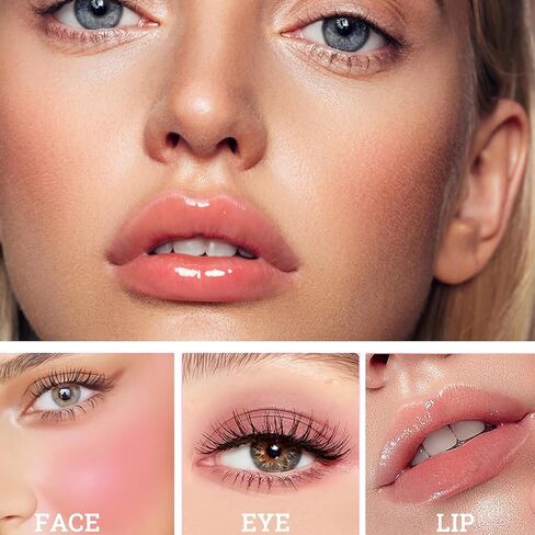 6 Colors Lip Tint Stain Set, Korean Lip Tint Watery Lip Stain Tint Moisturizing Mini Liquid Velvet Matte Lipstick, Multi-use Lip and Cheek Tint, Long lasting Non-Stick Cup Waterproof, Shimmery, Lip Color Makeup in Kuwait