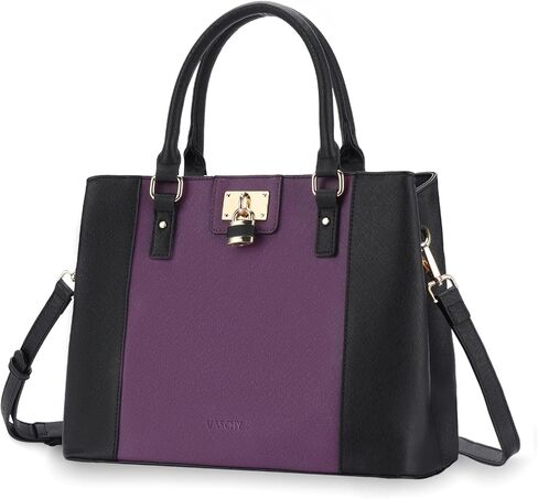 VASCHY Satchel Bag for Women, Trendy Vegan Saffiano Leather Medium Purse Top Handle Handbag Shoulder Tote Crossbody Bag in Saudi Arabia