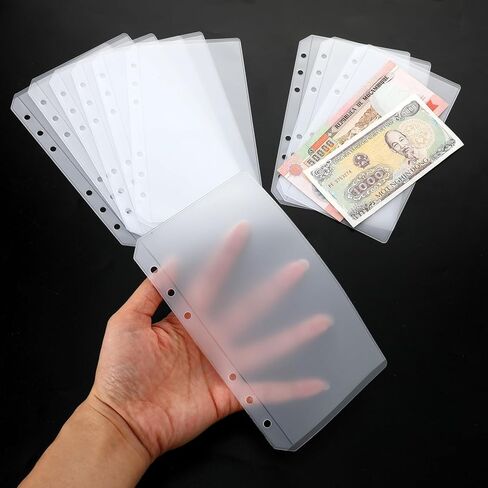 12 قطعة من جيوب المجلدات مقاس A6 بدون سحابات، وحقيبة مجلدات مقاس A6 لعدد 6 أظرف من مادة PVC الشفافة الموفرة للتحديات in Kuwait