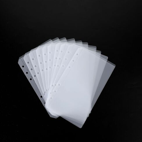 12 قطعة من جيوب المجلدات مقاس A6 بدون سحابات، وحقيبة مجلدات مقاس A6 لعدد 6 أظرف من مادة PVC الشفافة الموفرة للتحديات in Kuwait