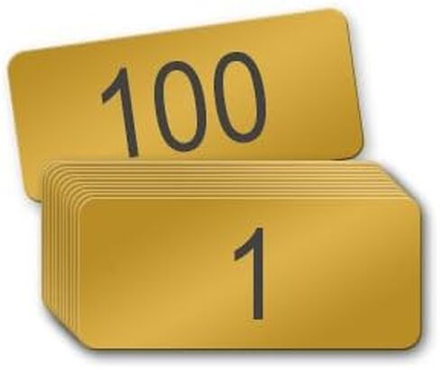 2 inch x 1 inch Numbered Brass Locker Tags (Numbered 1-25) in Saudi Arabia