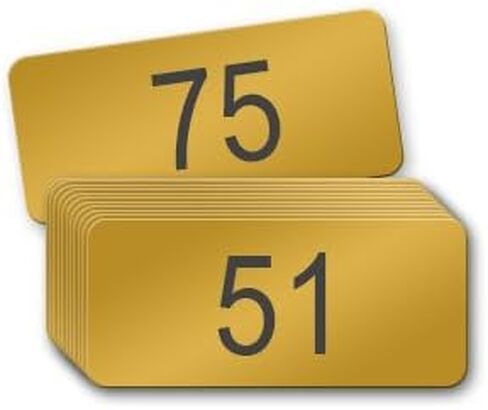 2 inch x 1 inch Numbered Brass Locker Tags (Numbered 1-25) in Saudi Arabia