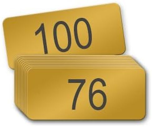 2 inch x 1 inch Numbered Brass Locker Tags (Numbered 1-25) in Saudi Arabia