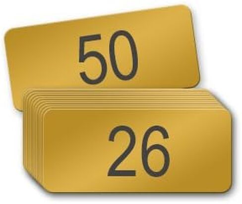 2 inch x 1 inch Numbered Brass Locker Tags (Numbered 1-25) in Saudi Arabia