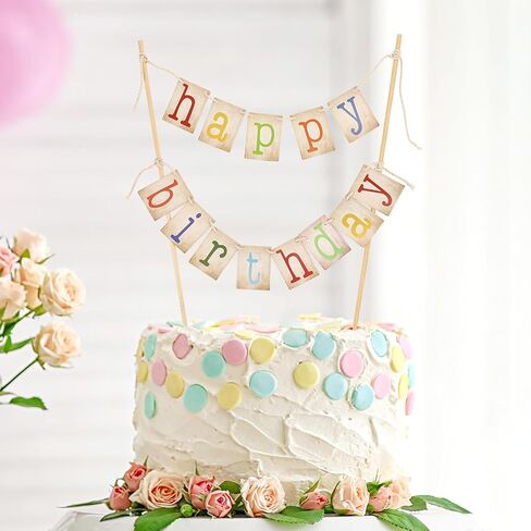 Happy Birthday Cake Toppers, Personalized Happy Birthday Cake toppers, Cake Toppers Happy Birthday for Boys Girls Birthday Baby Shower Party in Saudi Arabia