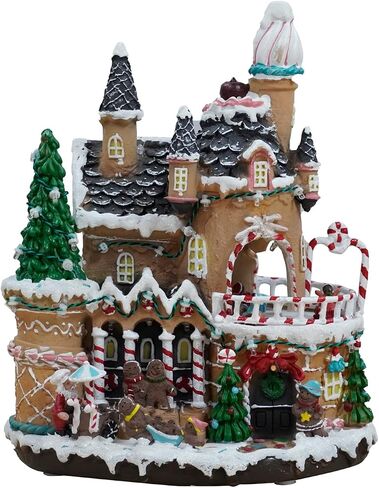 Christmas Village House Decoration - Candy House with LED Lights, Music and Carousel in Saudi Arabia