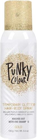 Punky Temporary Hair and Body Glitter Color Spray, Travel Spray, Lightweight, Adds Sparkly Shimmery Glow, Perfect to use On Hair, Skin, or Clothing, 3.5 oz - SILVER in Saudi Arabia