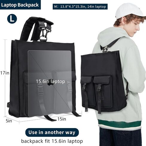 Messenger Bag for Men, Convertible Laptop Backpack Large Crossbody Shoulder Bag Satchel Bag Work Casual in Saudi Arabia