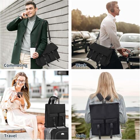 Messenger Bag for Men, Convertible Laptop Backpack Large Crossbody Shoulder Bag Satchel Bag Work Casual in Saudi Arabia