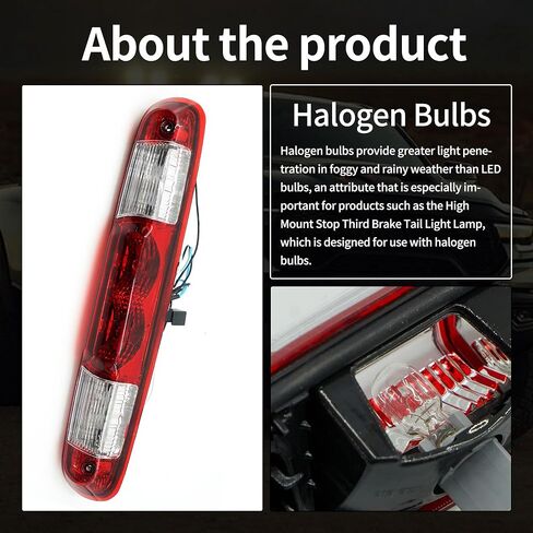 GM25890530، 531066، 531067 مصباح الفرامل الثالث الثالث مصباح إيقاف عالي متوافق مع Chevy Silverado GMC Sierra 1500 2500HD 3500HD 2007 2008 2009 2010 2011 2012 2013 in Kuwait