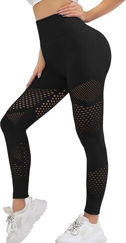 JBT Yoga Pants Women,Workout Leggings for Women,Butt Lifting Leggings for Women,Mesh Style Yoga Leggings in Saudi Arabia