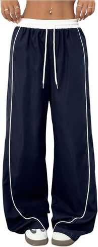 Milumia Women's Colorblock Drawstring Waisted Waisted Wide Leg Loose Track Pants in Kuwait