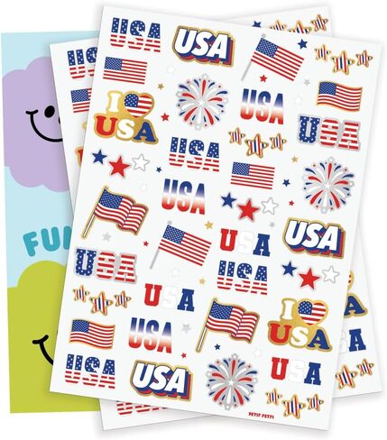 xo, Fetti Fourth of July Decorations Tattoos - 34 styles | Red White and Blue Party Supplies, 4th of July, USA Flag, Memorial Day, Independence Day, Labor Day in Saudi Arabia