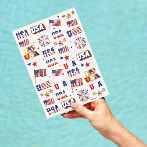 xo, Fetti Fourth of July Decorations Tattoos - 34 styles | Red White and Blue Party Supplies, 4th of July, USA Flag, Memorial Day, Independence Day, Labor Day in Saudi Arabia