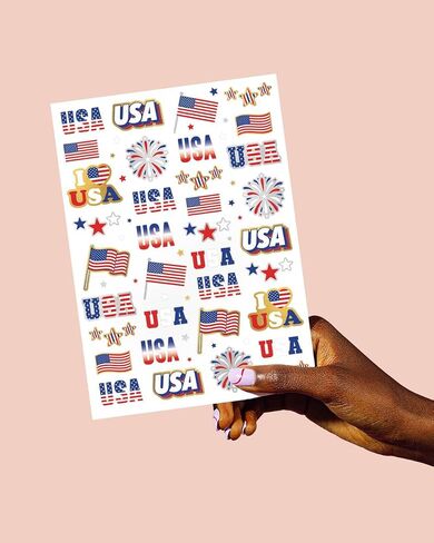 xo, Fetti Fourth of July Decorations Tattoos - 34 styles | Red White and Blue Party Supplies, 4th of July, USA Flag, Memorial Day, Independence Day, Labor Day in Saudi Arabia