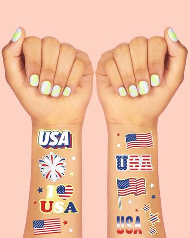 xo, Fetti Fourth of July Decorations Tattoos - 34 styles | Red White and Blue Party Supplies, 4th of July, USA Flag, Memorial Day, Independence Day, Labor Day in Saudi Arabia