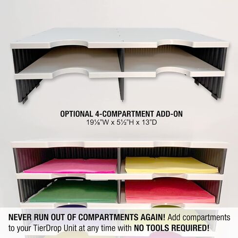 منظم سطح المكتب مكون من 8 أحرف وقاعدة تخزين مرتفعة لسهولة الوصول إلى الفتحات السفلية وملحقات ومستلزمات المكتب. ملف علوي وأدراج اختيارية in Kuwait