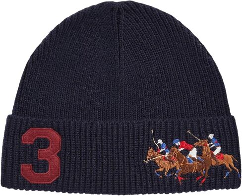 قبعة صغيرة للرجال من POLO RALPH LAUREN مصنوعة من مزيج الصوف المضلع ذو الأساور المضلعة in Saudi Arabia