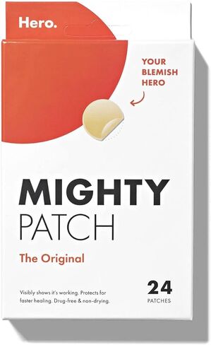 Mighty Patch Original from Hero Cosmetics - Hydrocolloid Acne Pimple Patch for Covering Zits and Blemishes, Spot Stickers for Face and Skin, Vegan-friendly and Not Tested on Animals (72 Count) in Saudi Arabia