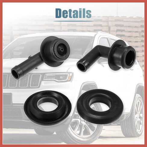 ACROPIX 1 مجموعة PCV CCV تنفيس صمام الكوع مع جروميت 53013360AA 53030497 مجموعة صمامات عادم المحرك تركيب الأنبوب لسيارة جيب جراند شيروكي 4.0L 2000-2004 قطع غيار السيارات in Saudi Arabia