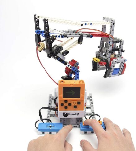 Kittenbot Meowbit Card-Sized Retro Game Computer Codable Console for Microsoft Makecode Arcade & Python Video Game Compatible Micro:bit Expansion Board for Robot Building Without Battery(Blue) in Saudi Arabia