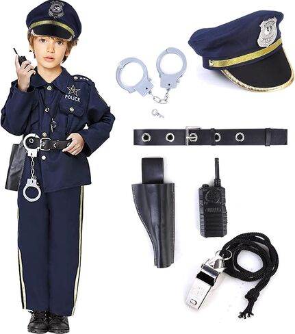 Acekid Police Costume for Boys Halloween Police Officer Costume for Kids in Saudi Arabia