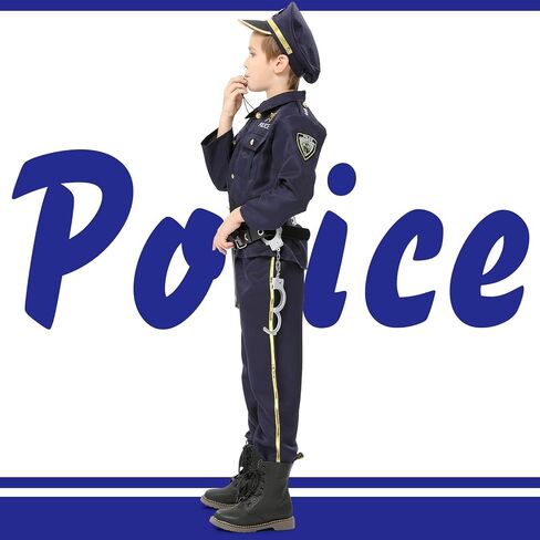 Acekid Police Costume for Boys Halloween Police Officer Costume for Kids in Saudi Arabia