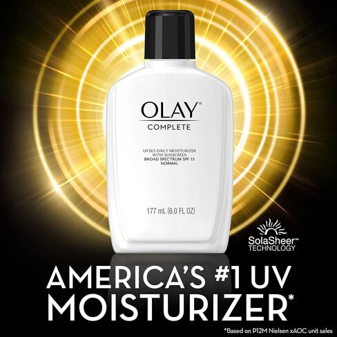 Face Moisturizer by Olay Complete Lotion All Day Daily Facial Moisturizing Lotion SPF 15 for Normal Skin and Hydration, Oil-Free Non-Greasy, 6 Fl Oz (Pack of 2) in Saudi Arabia