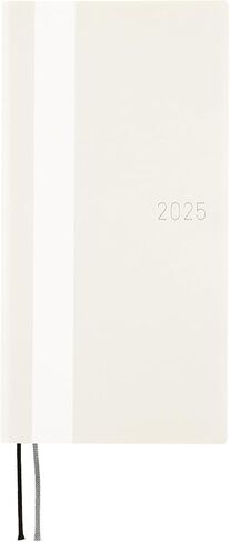 Hobonichi Techo 2025 Weeks [إنجليزي/طويل ونحيف الحجم/بداية يناير/مخطط] الخط الأبيض: عاجي in Saudi Arabia