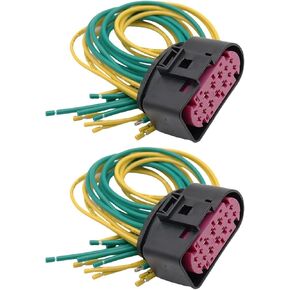 Headlight Connector Pigtail Xenon HID Compatible with Dodge Ram 1500/2500 Premium (projector) Headlight 2013-2018,Plug Connector Pigtail Harness Replace for 68305265AA