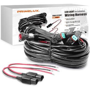 طقم تسخير أسلاك ضوء الضباب العالمي 2 رصاص 16 AWG 40 A، مفتاح هزاز مقاوم للماء بثلاثة دبابيس، حزمة مع موصل ذكر وأنثى متوافق مع شاحنة UTV ATV