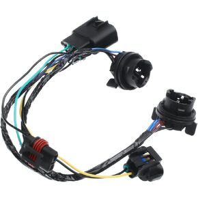 A-Premium Headlight Wiring Harness Compatible with Chevrolet Silverado 1500 2007-2013, Silverado 2500 HD 3500 HD 2007-2014, Low & High Beam, 2 Lamp Sockets, 3 Connectors, Replace# 15841609