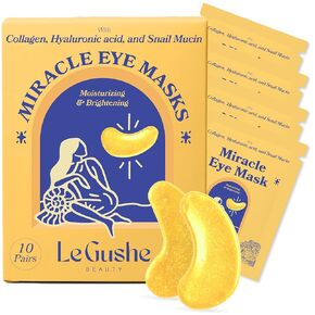 LE GUSHE Under Eye Patches - 24K Gold Under Eye Mask Anti-Aging Hyaluronic Acid Collagen Under Eye Pads Reducing Dark Circles & Wrinkles Treatment Gel Bags (20 pairs gold)