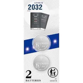 (2Pack) CR2032 2032 Remote Key FOB Battery for 2007-2019+ Replacement for Cadillac STS Corvette ATS SRX XTS Escalade CTS Wagon Smart Key (FCC ID: M3N5WY7777A NBG009768T OUC6000066 OUC60000223)