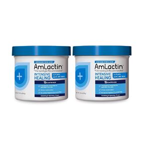 AmLactin Rapid Relief Restoring Body Cream – 12 oz Tub – 2-in-1 Exfoliator and Moisturizer for Dry Skin with 15% Lactic Acid and Ceramides for 24-Hour Moisturization