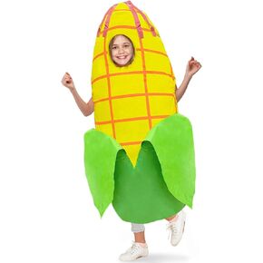 Camlinbo Halloween Corn Inflatable Costume for Kids, Funny Halloween Blows Up Costume for Girls Boys Cosplay Halloween Party Yellow