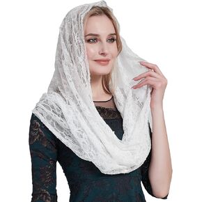 Head Covering Mantilla Veil Catholic Bilateral lace Veil Latin Mass S114